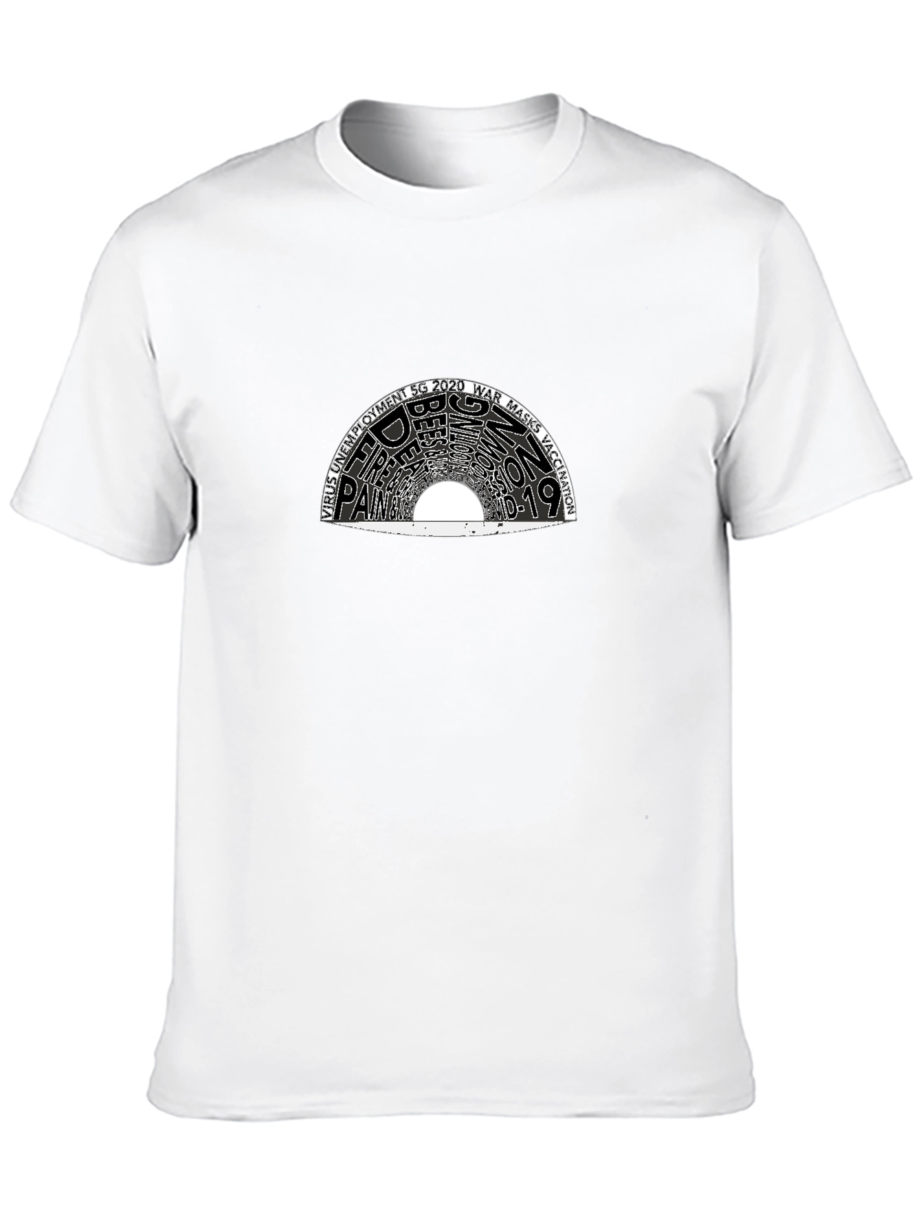 Pandemic Year Word Art Graphic T-Shirt