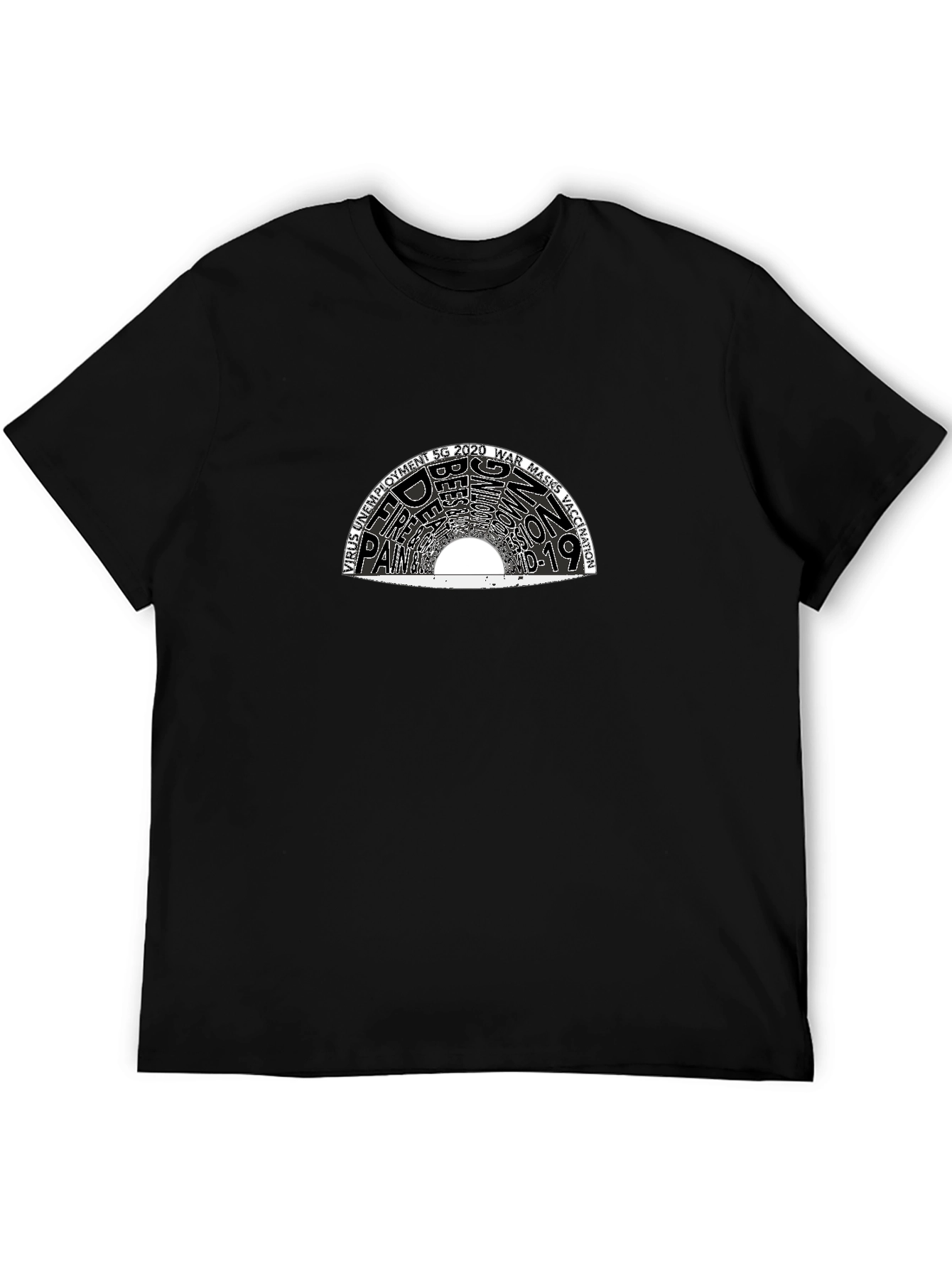Pandemic Year Word Art Graphic T-Shirt