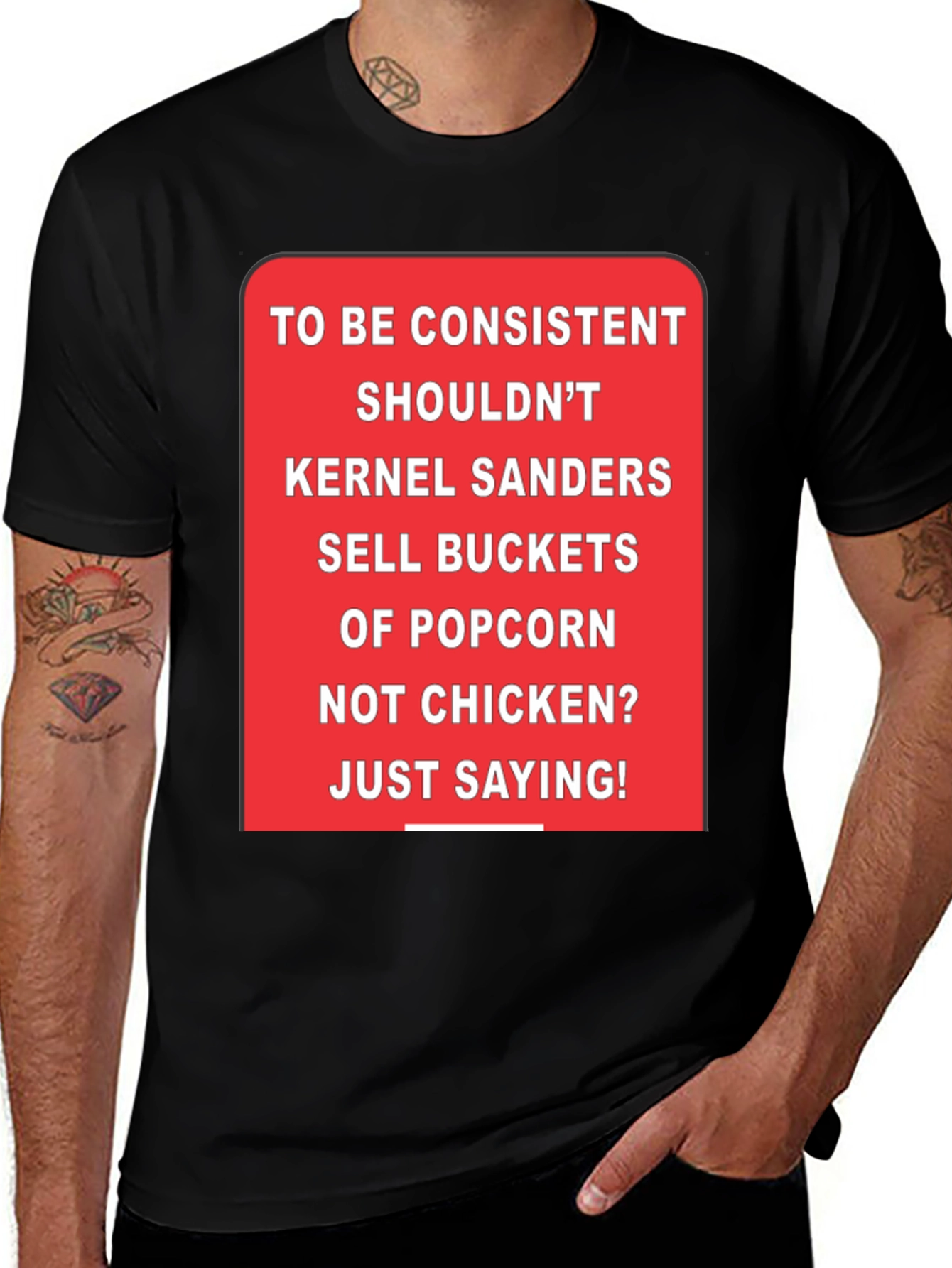Kernel Sanders Popcorn Bucket T-Shirt