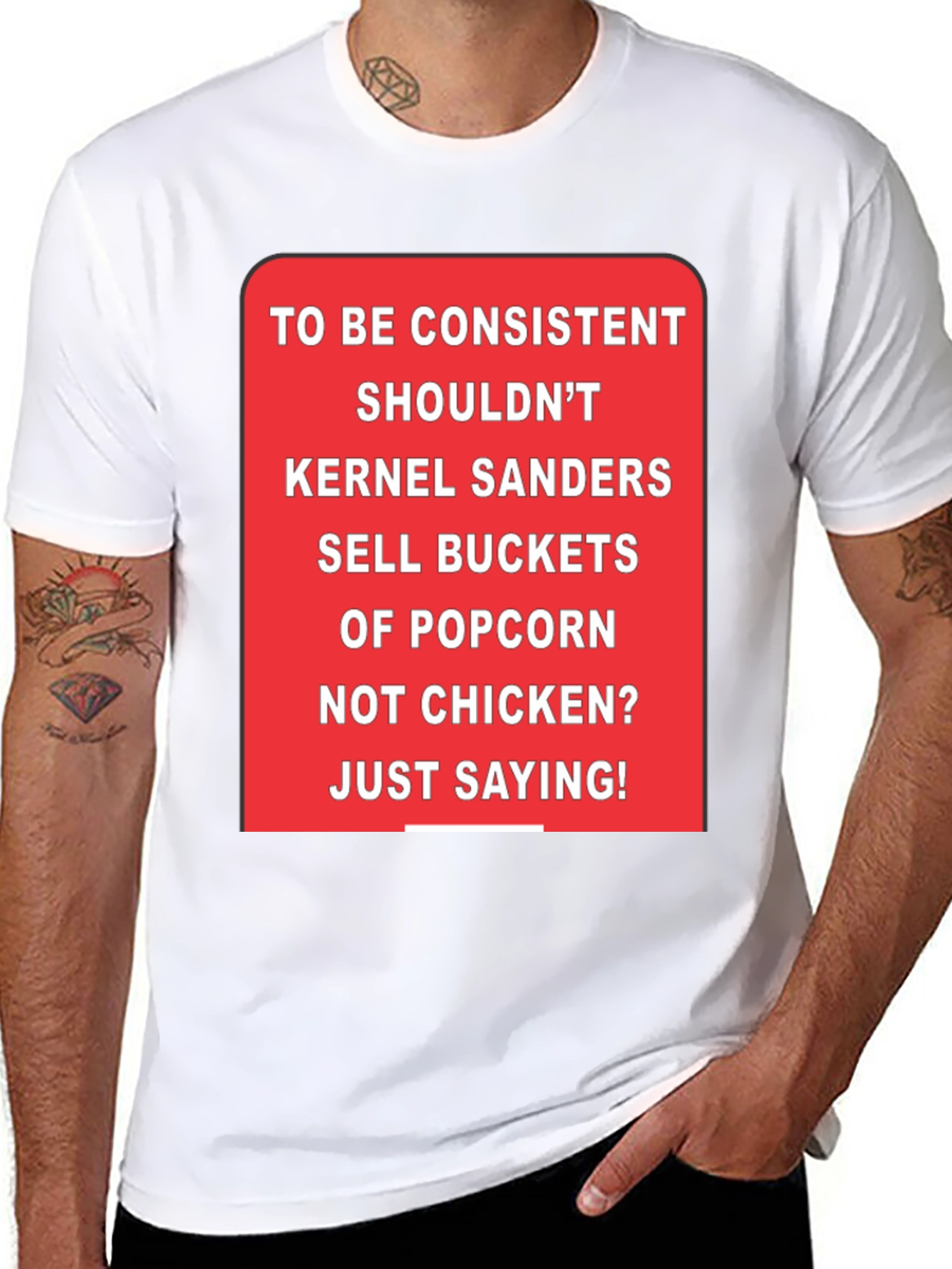 Kernel Sanders Popcorn Bucket T-Shirt