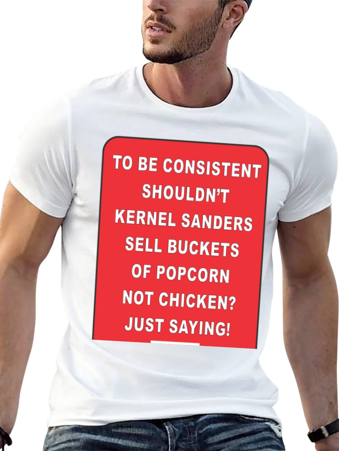Kernel Sanders Popcorn Bucket T-Shirt