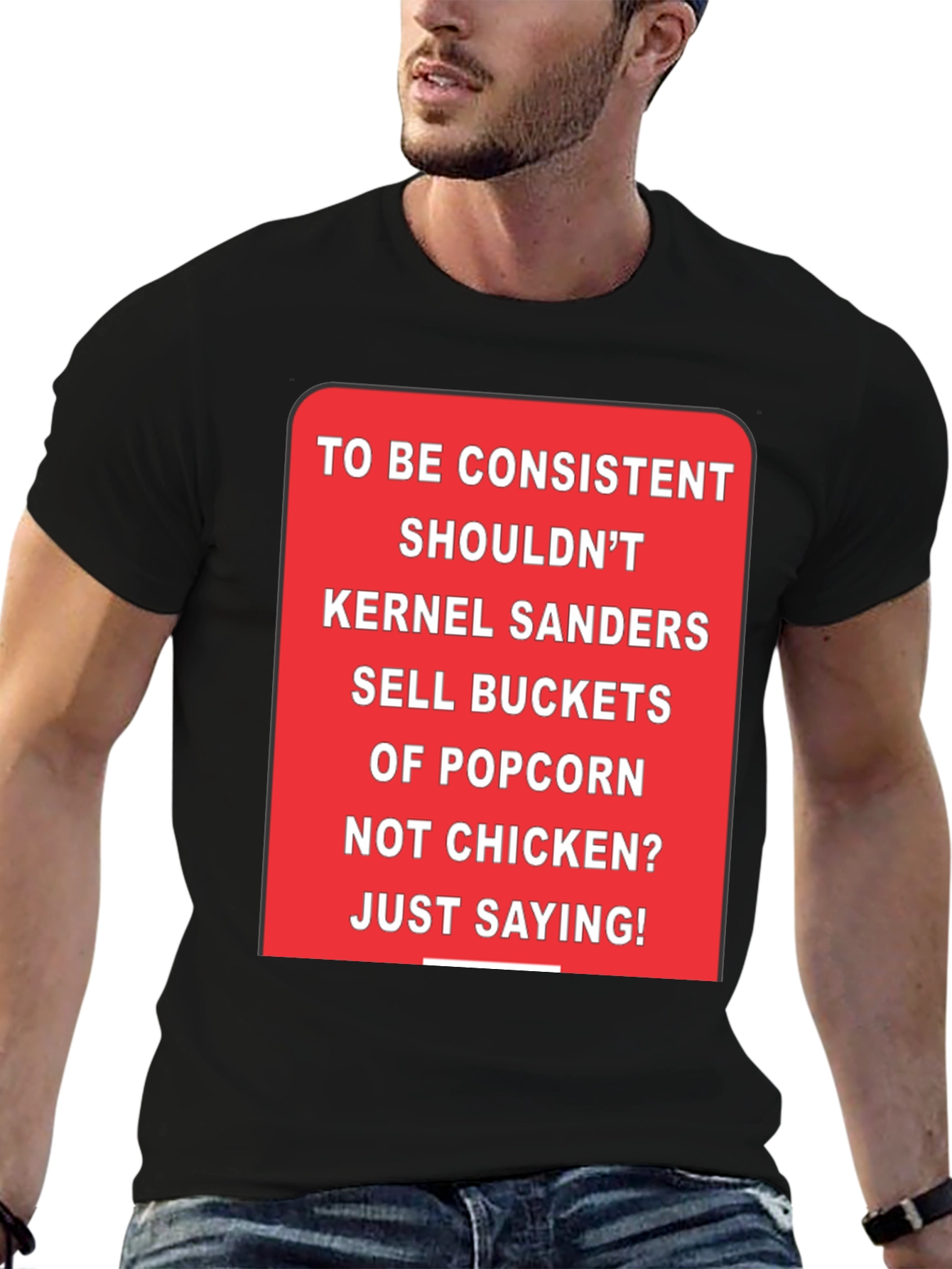 Kernel Sanders Popcorn Bucket T-Shirt