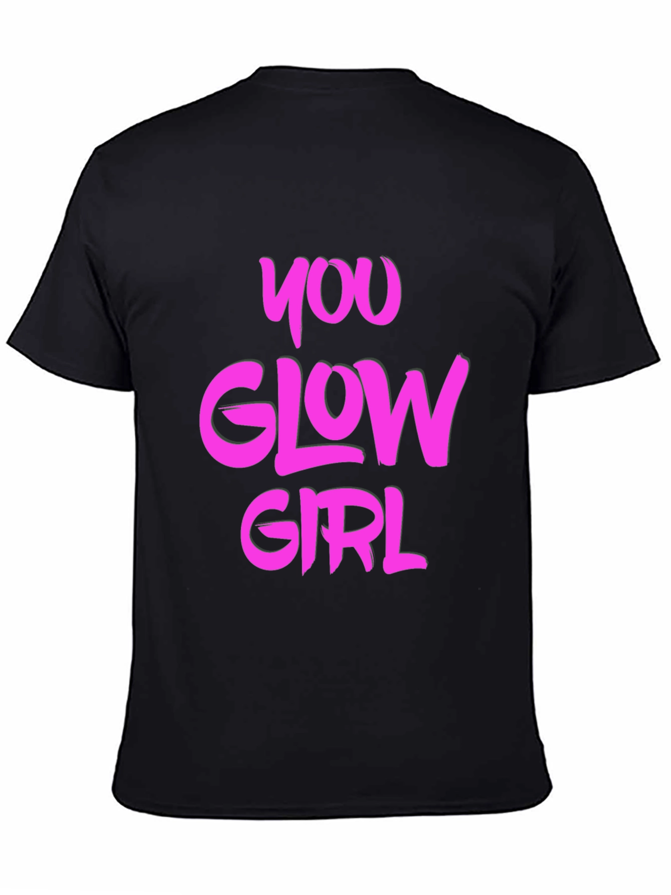 You Glow Girl Black Graphic Tee