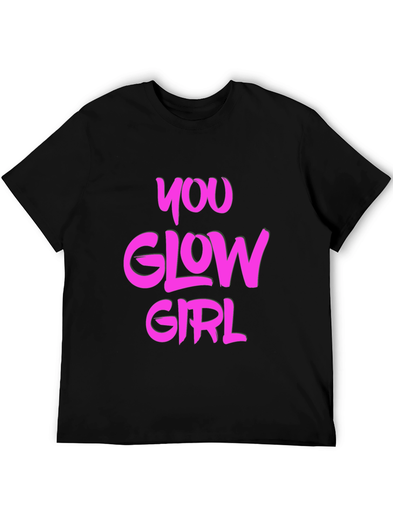 You Glow Girl Black Graphic Tee