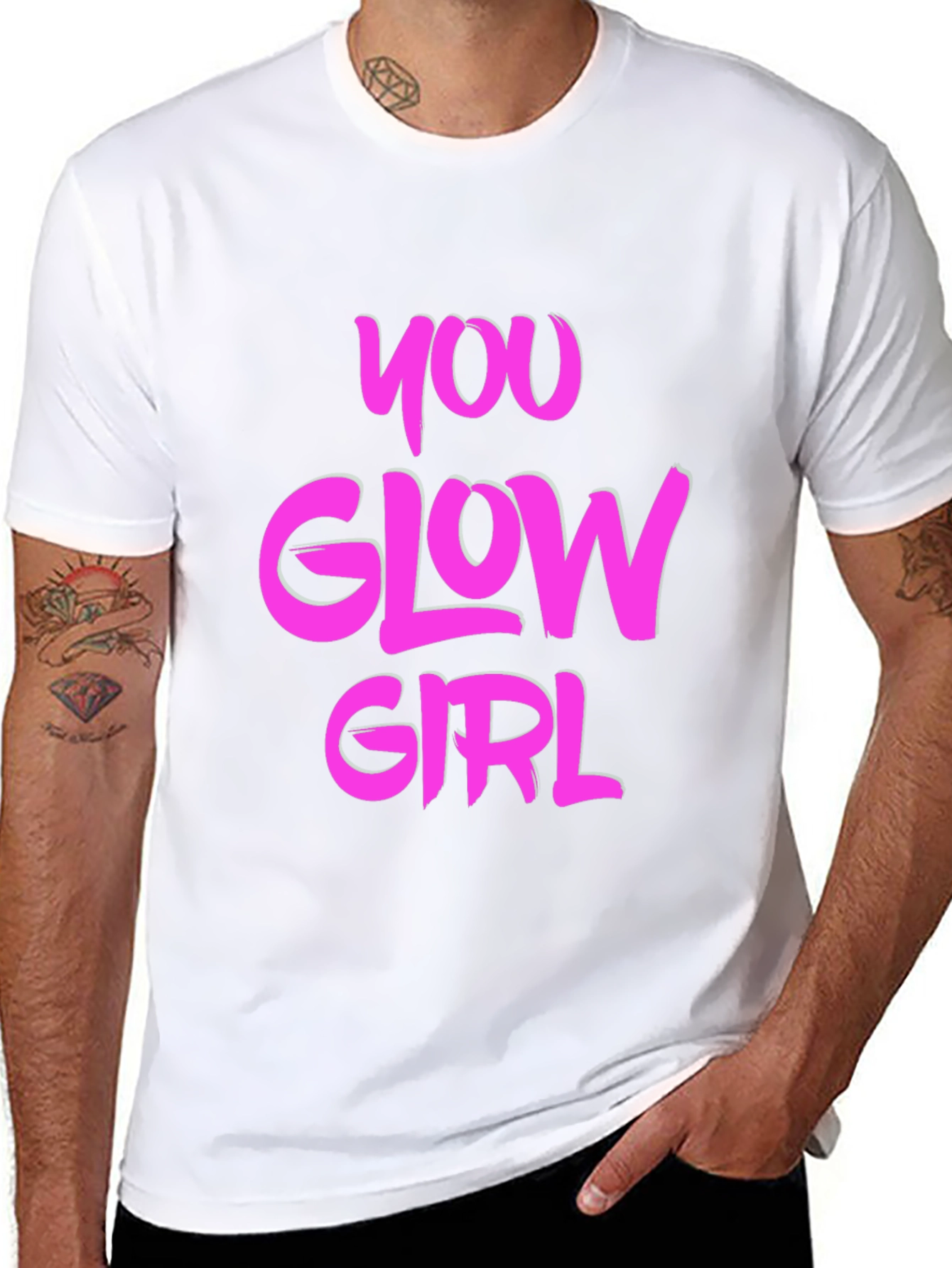 You Glow Girl Black Graphic Tee