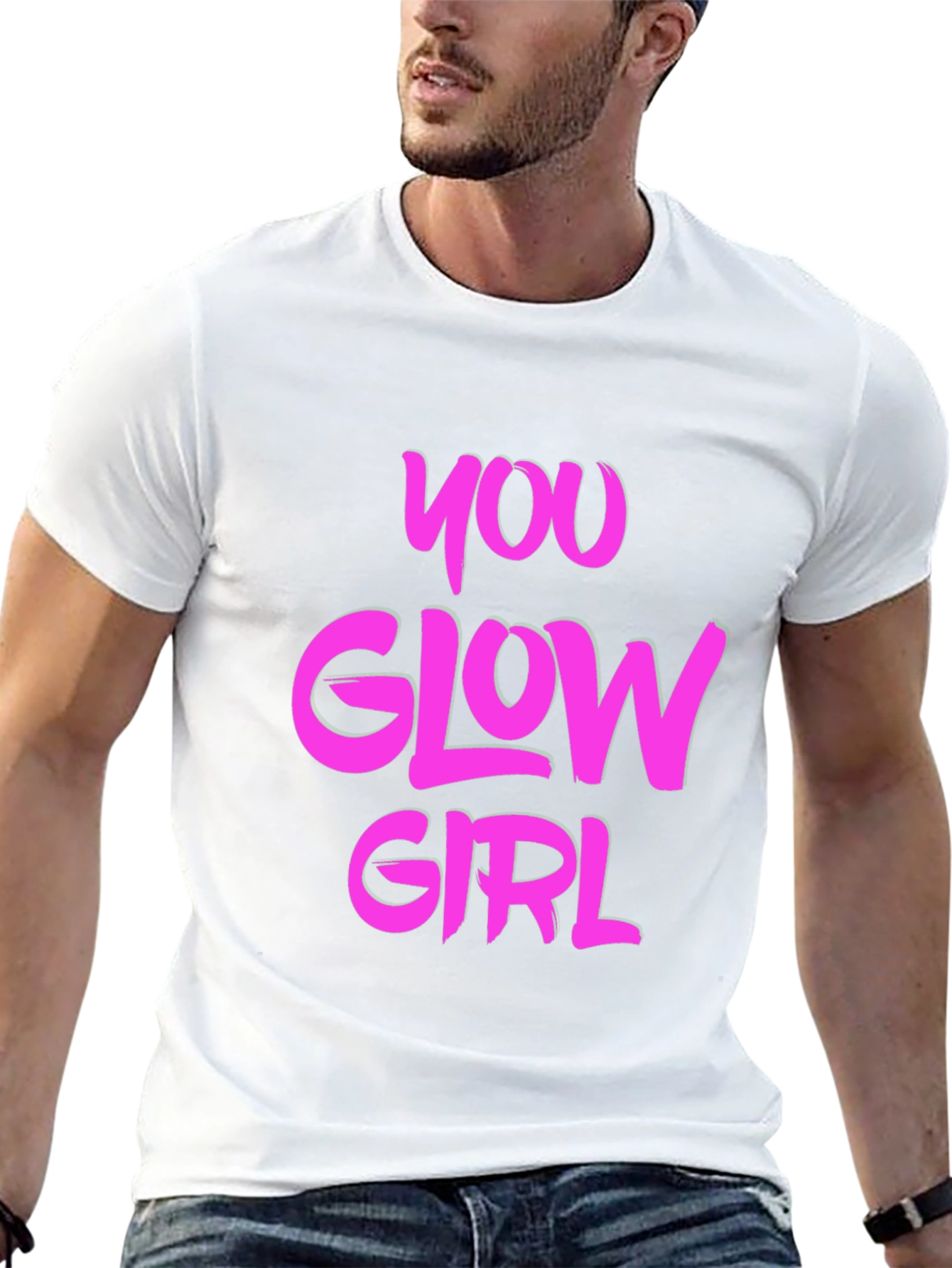 You Glow Girl Black Graphic Tee