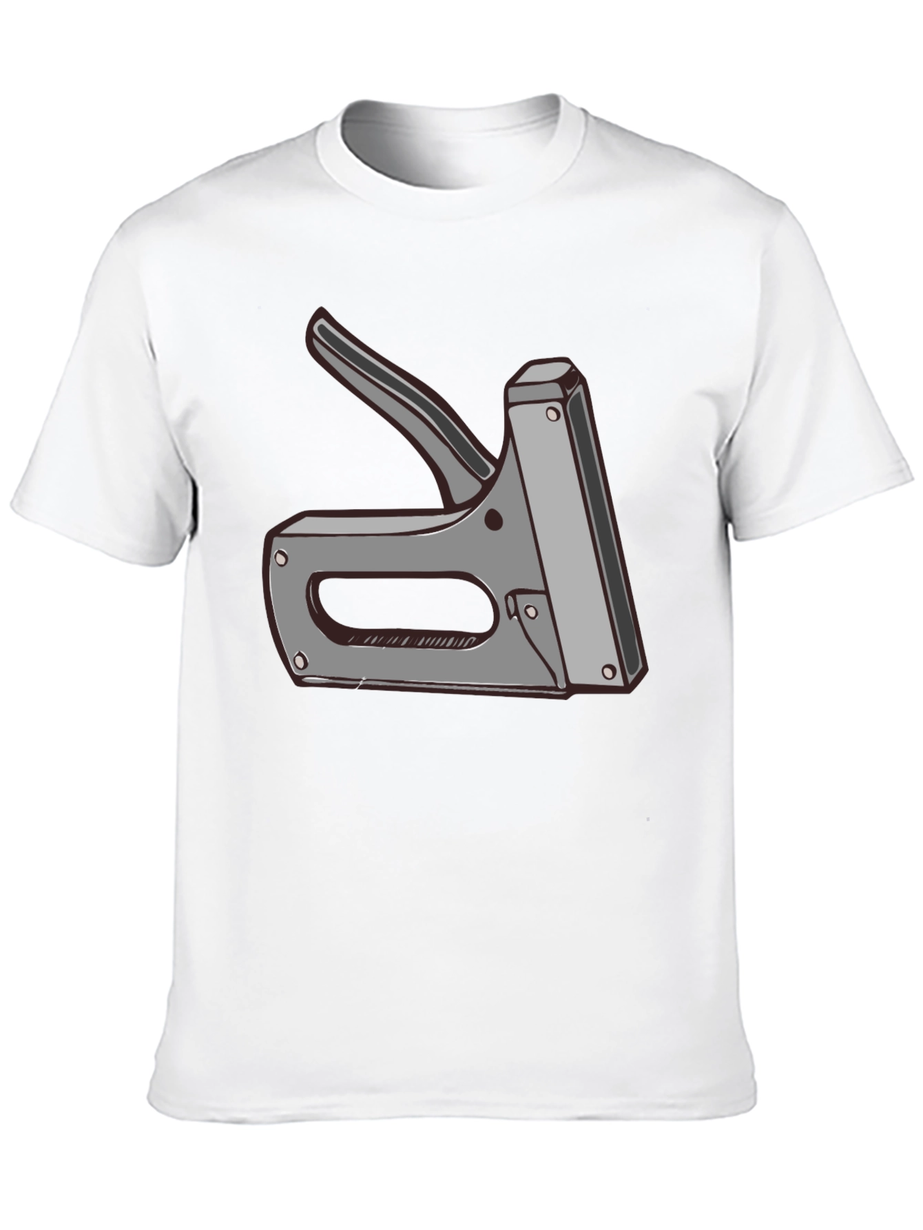 Staple Gun Graphic Tee - Black Cotton T-Shirt