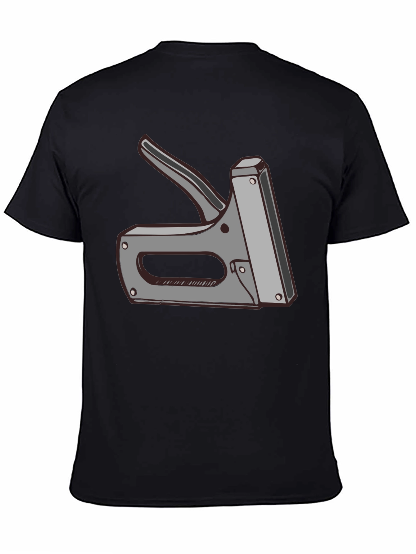 Staple Gun Graphic Tee - Black Cotton T-Shirt