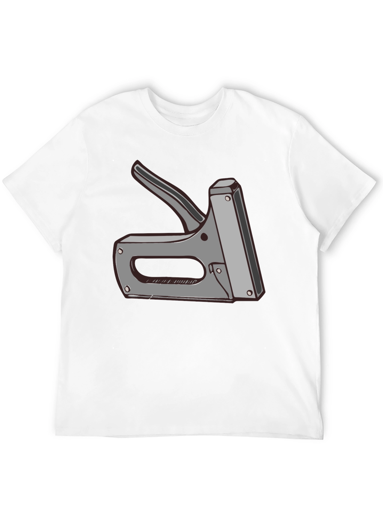 Staple Gun Graphic Tee - Black Cotton T-Shirt
