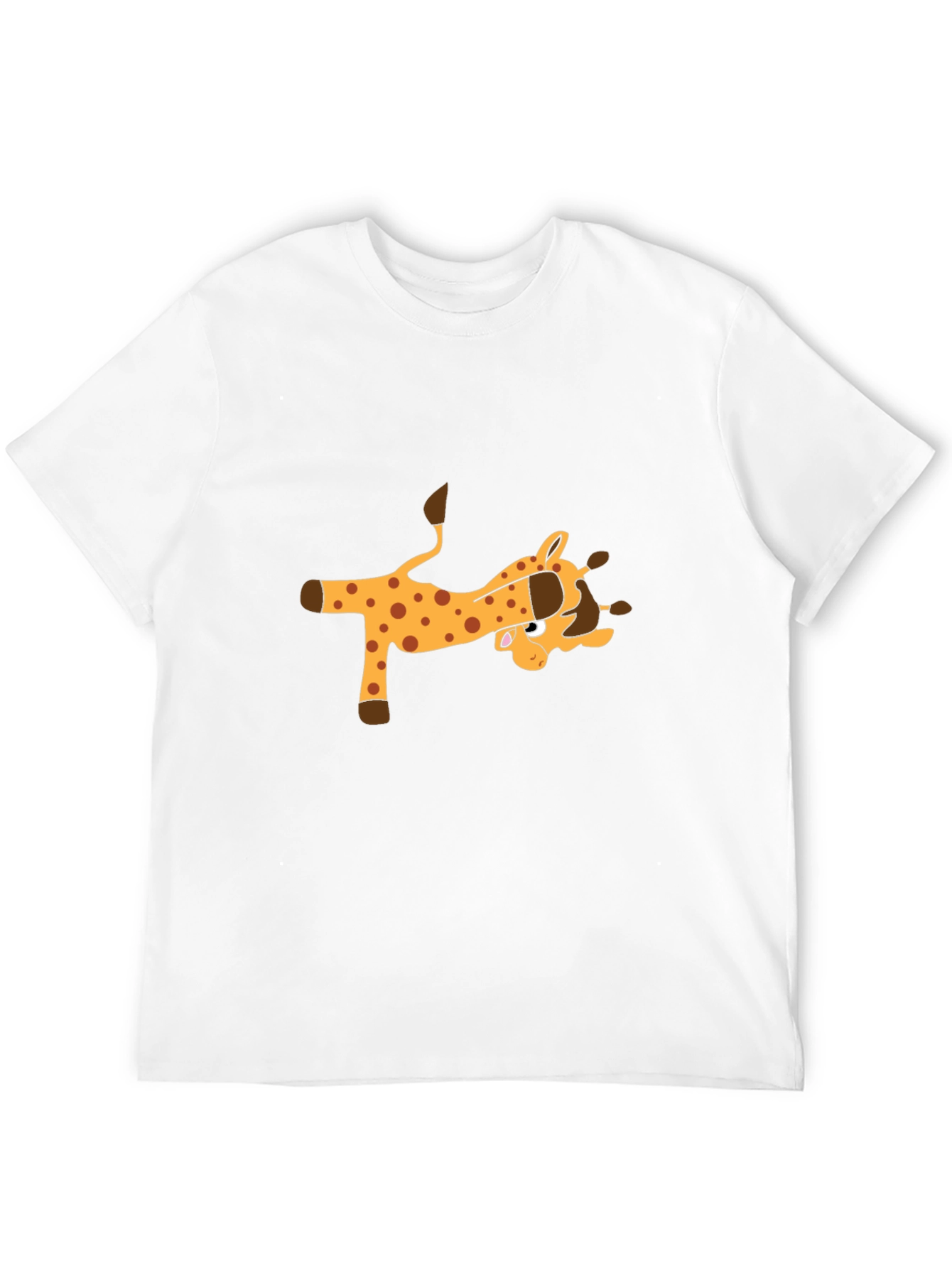 Cartoon Giraffe Black T-Shirt