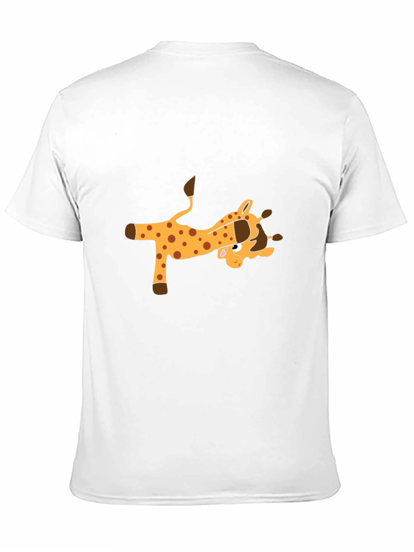 Cartoon Giraffe Black T-Shirt