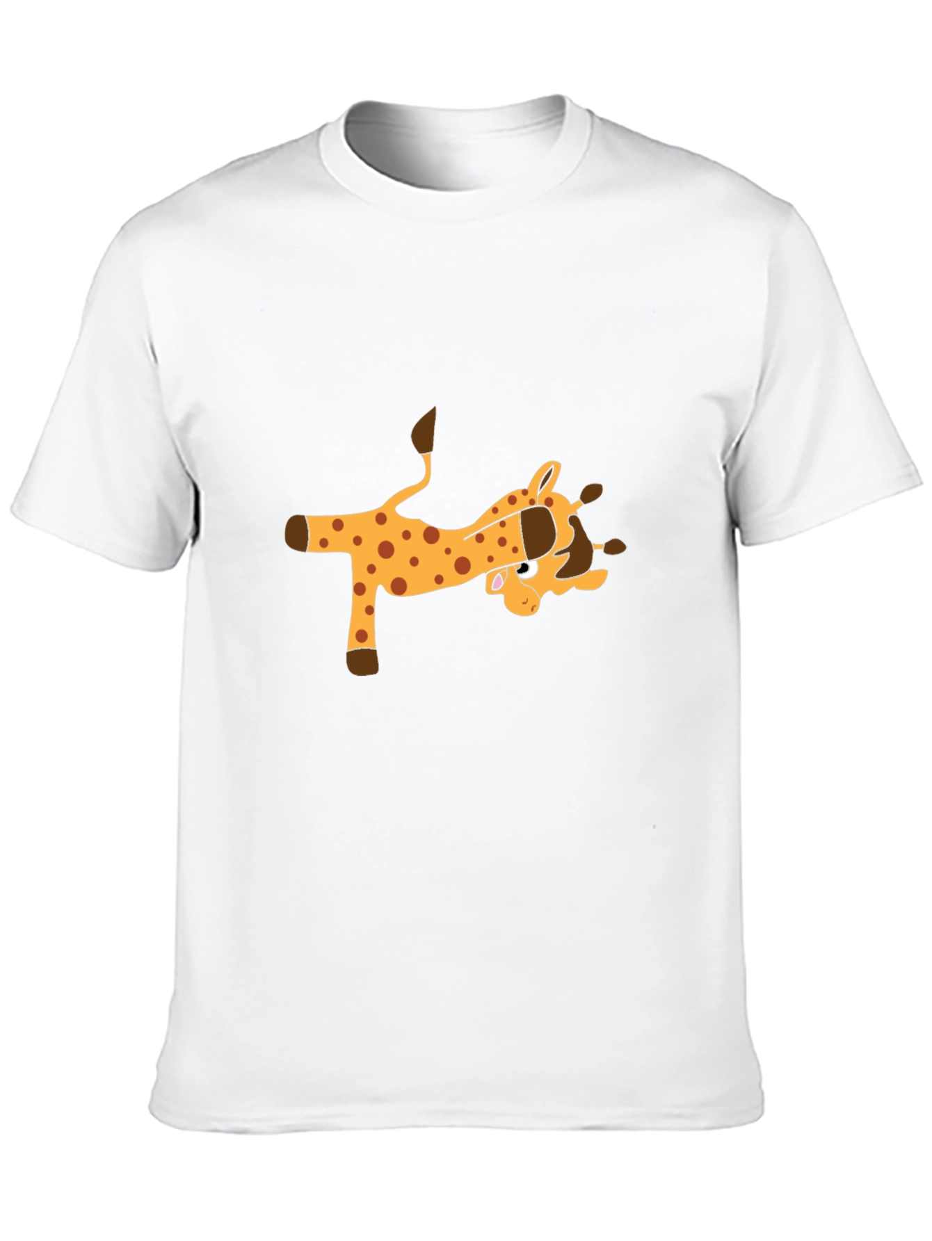Cartoon Giraffe Black T-Shirt