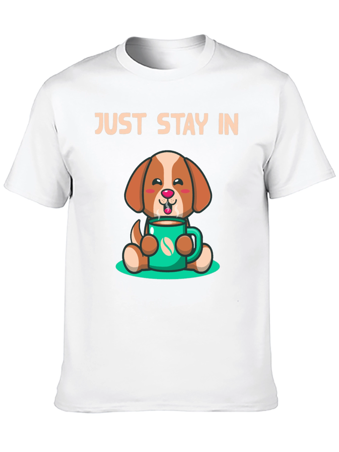 Stay In Coffee Dog Graphic T-Shirt