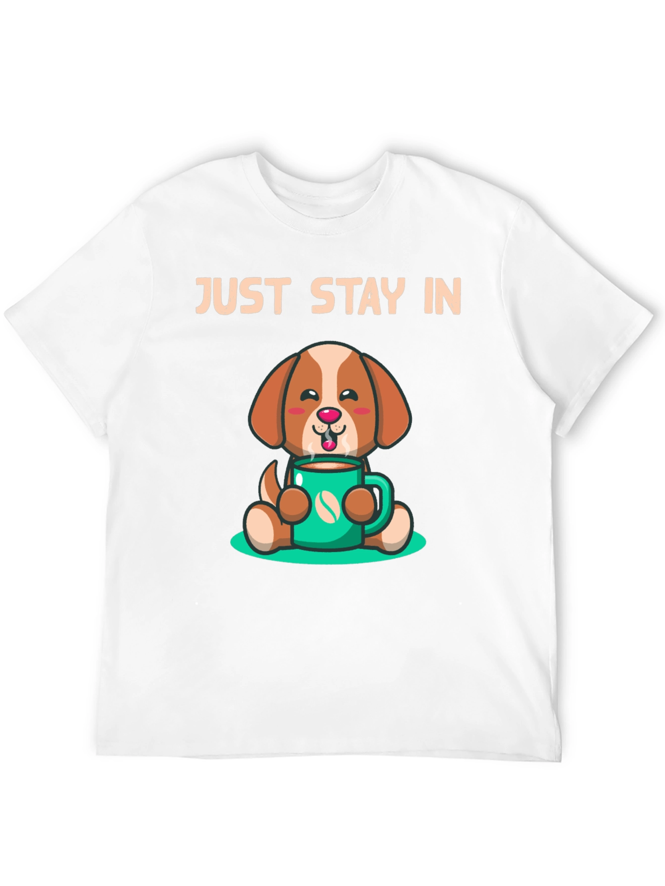 Stay In Coffee Dog Graphic T-Shirt