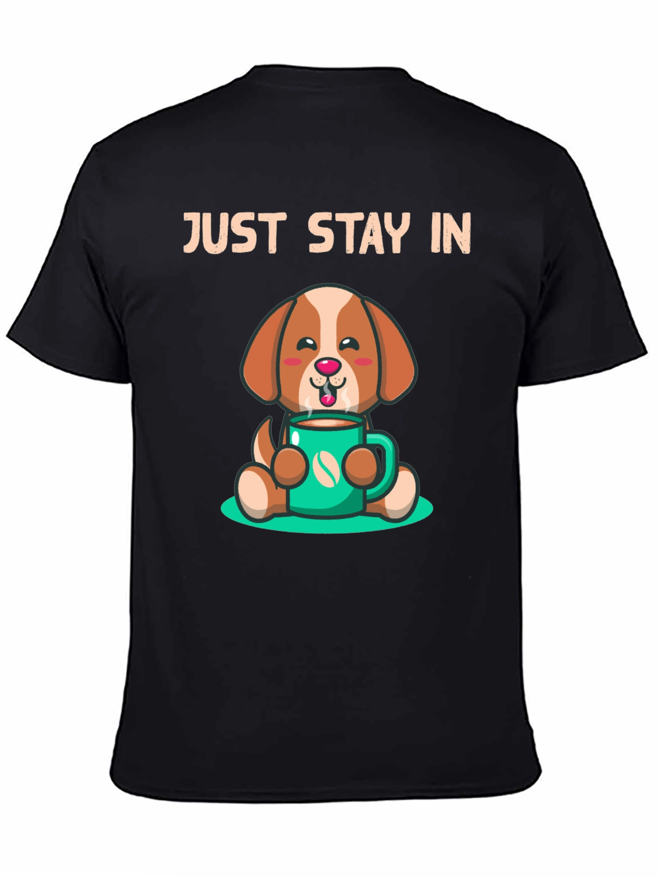 Stay In Coffee Dog Graphic T-Shirt