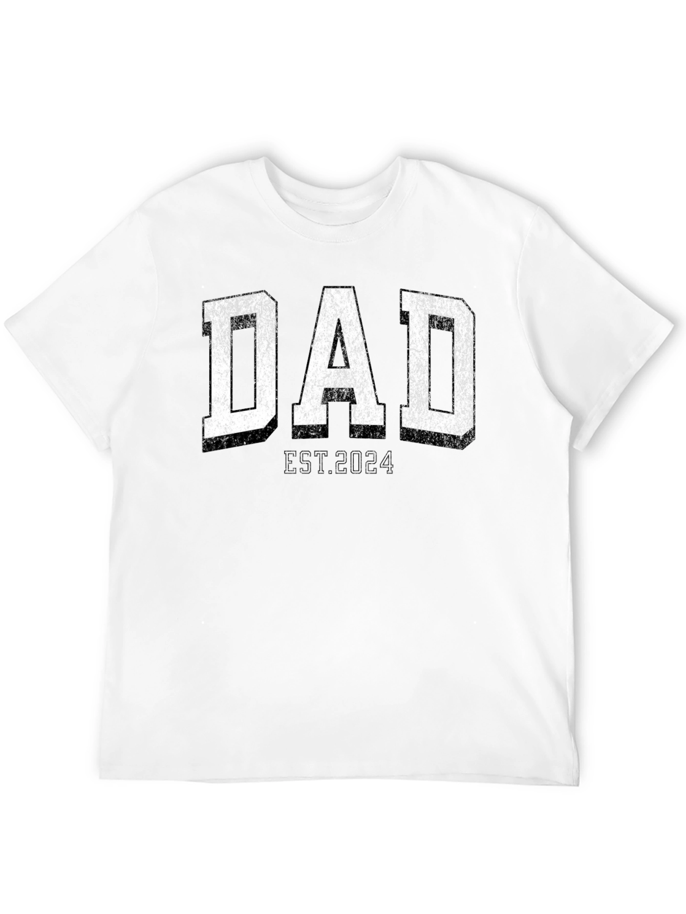Dad Est. 2024 - Mens Black Graphic T-Shirt