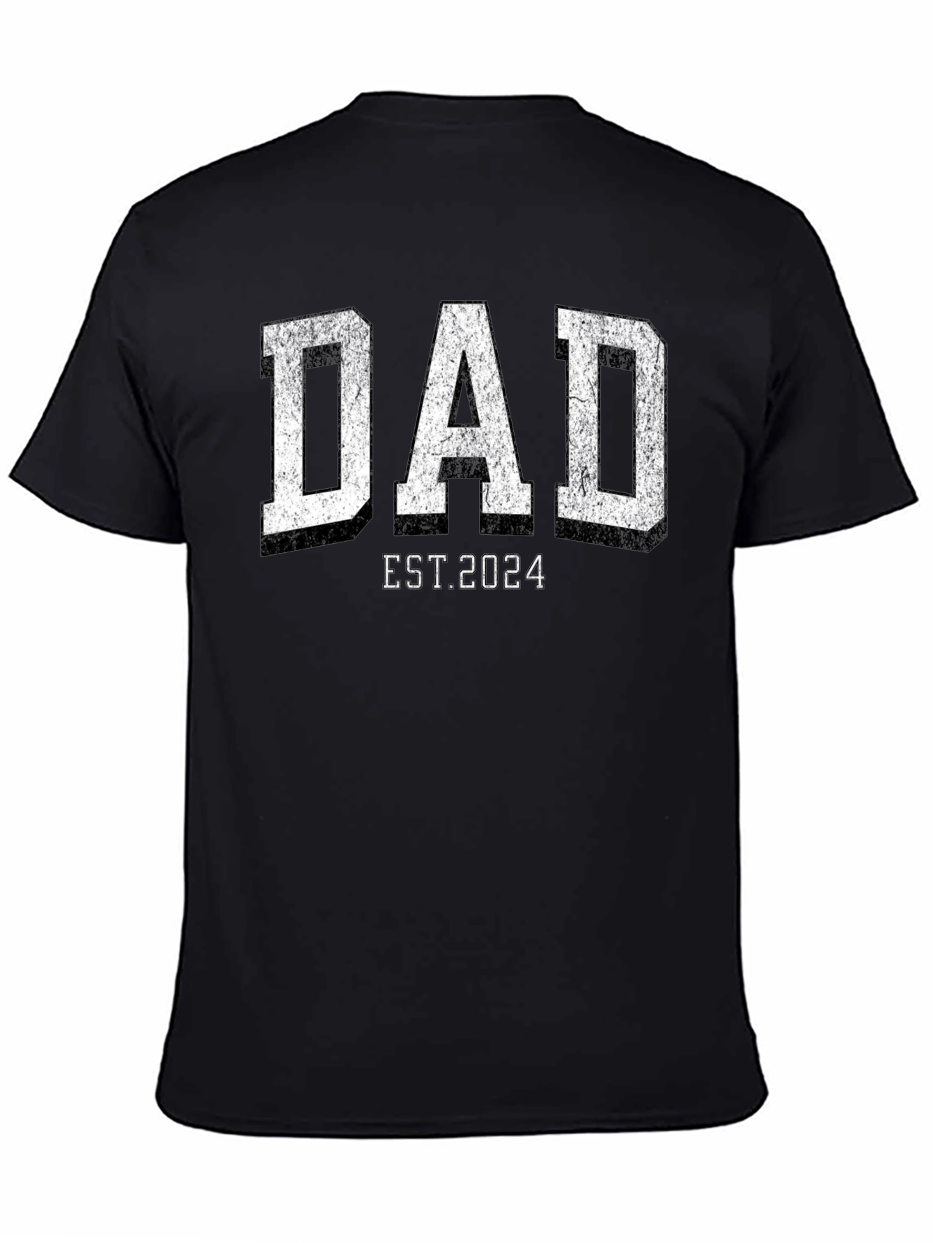 Dad Est. 2024 - Mens Black Graphic T-Shirt