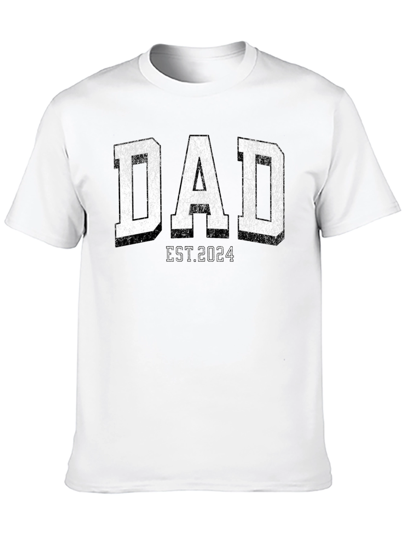 Dad Est. 2024 - Mens Black Graphic T-Shirt