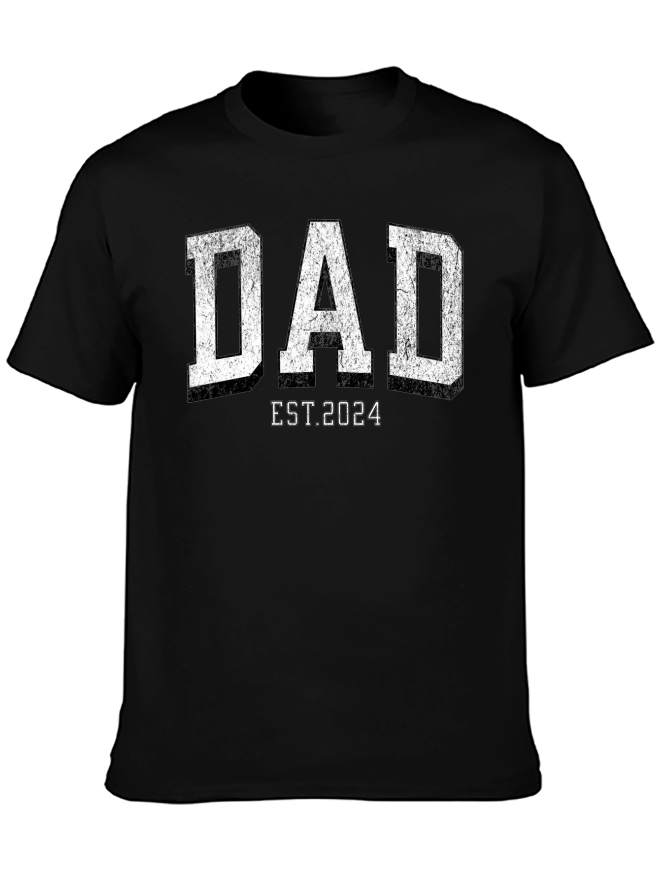 Dad Est. 2024 - Mens Black Graphic T-Shirt