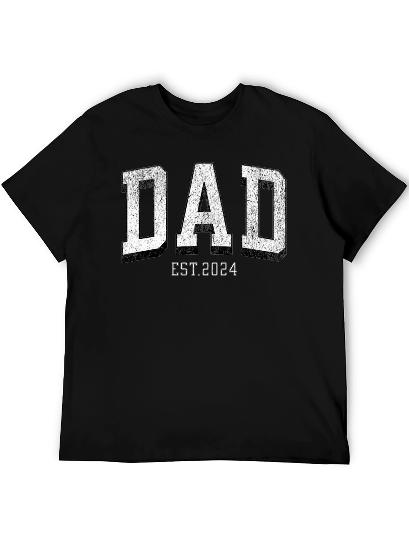 Dad Est. 2024 - Mens Black Graphic T-Shirt
