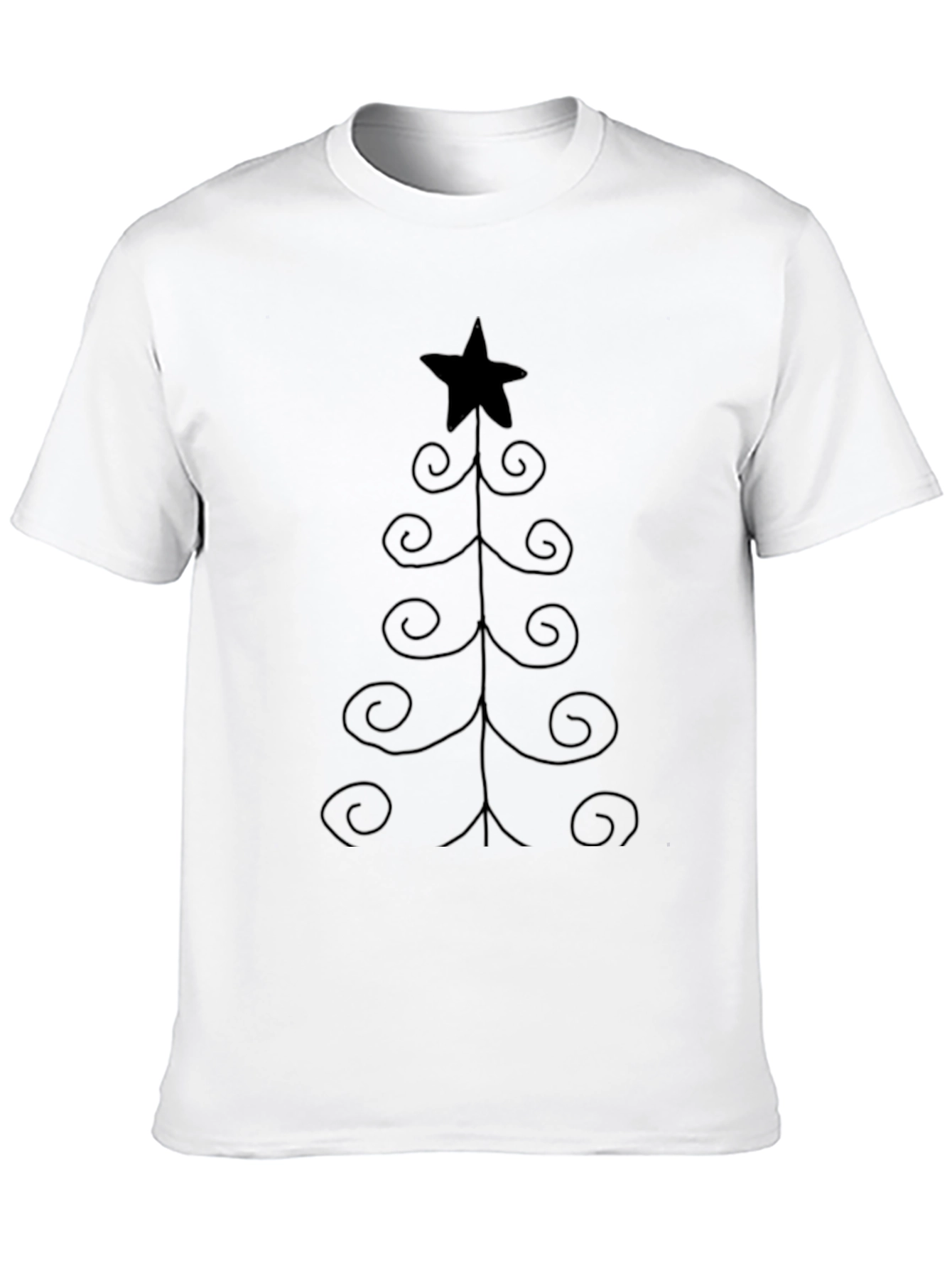 Christmas Tree Graphic Tee - Black