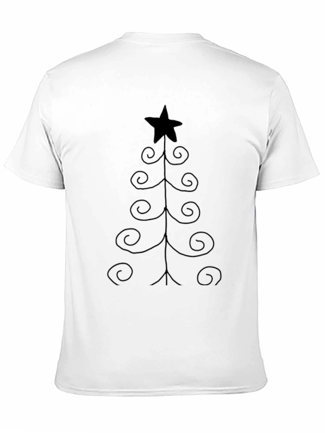 Christmas Tree Graphic Tee - Black