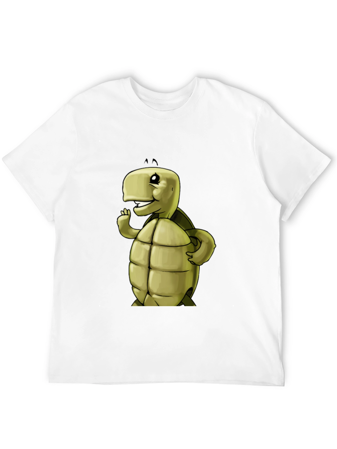 Cartoon Turtle Graphic Black T-Shirt