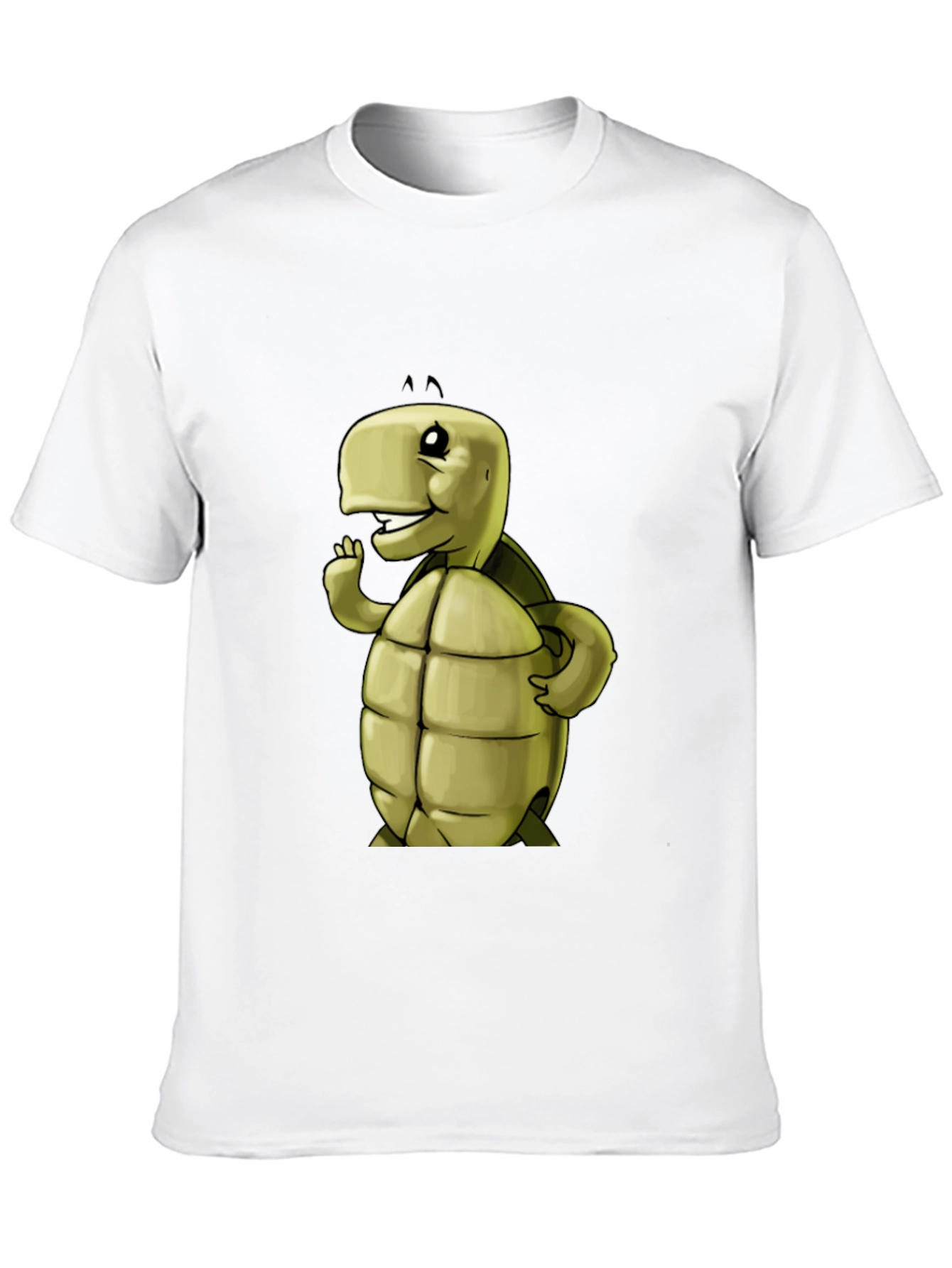 Cartoon Turtle Graphic Black T-Shirt
