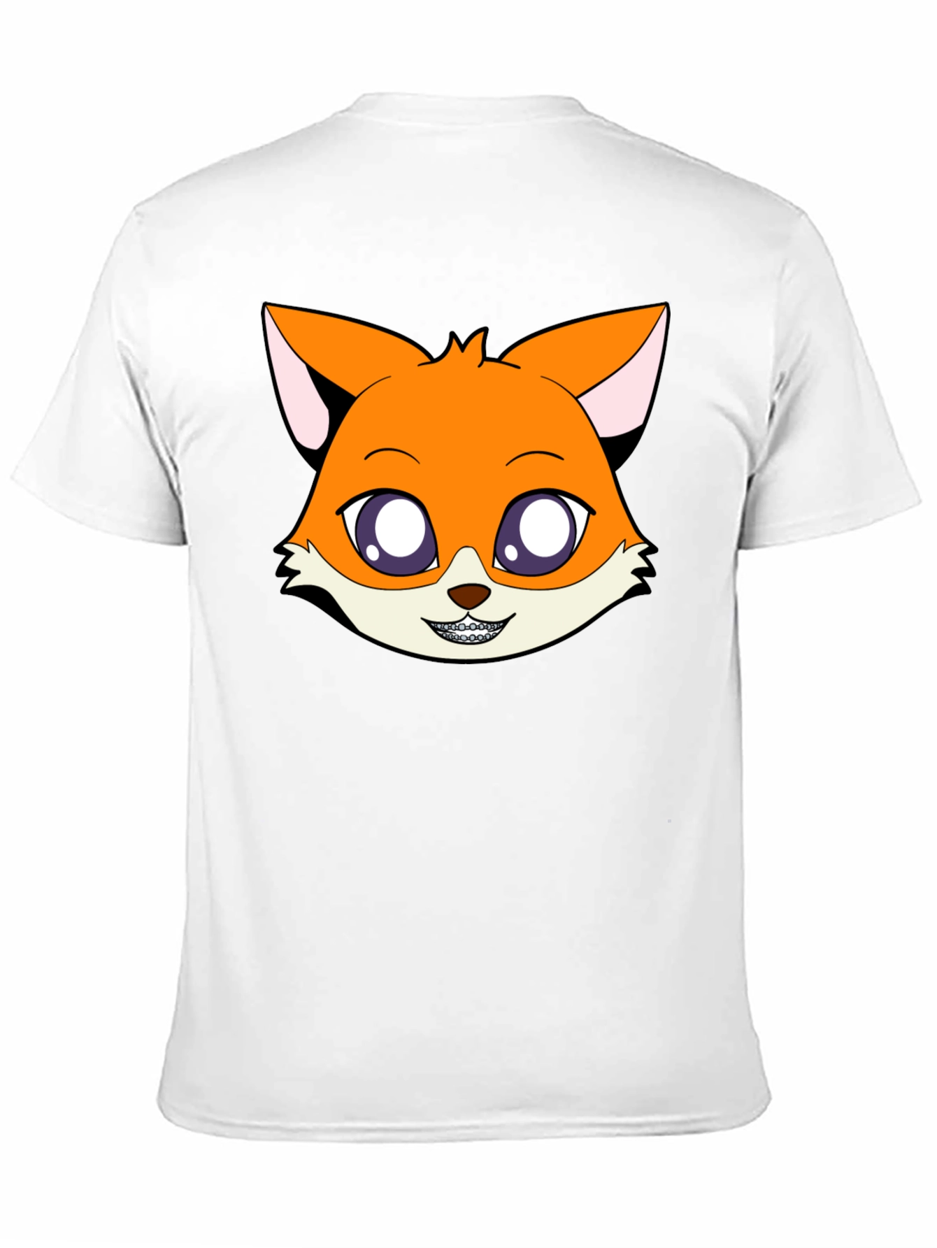 Cartoon Fox Graphic Tee - Unisex Black T-Shirt