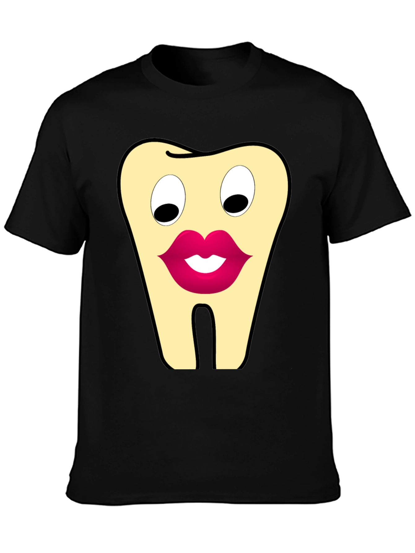 Funny Tooth Cartoon Graphic T-Shirt