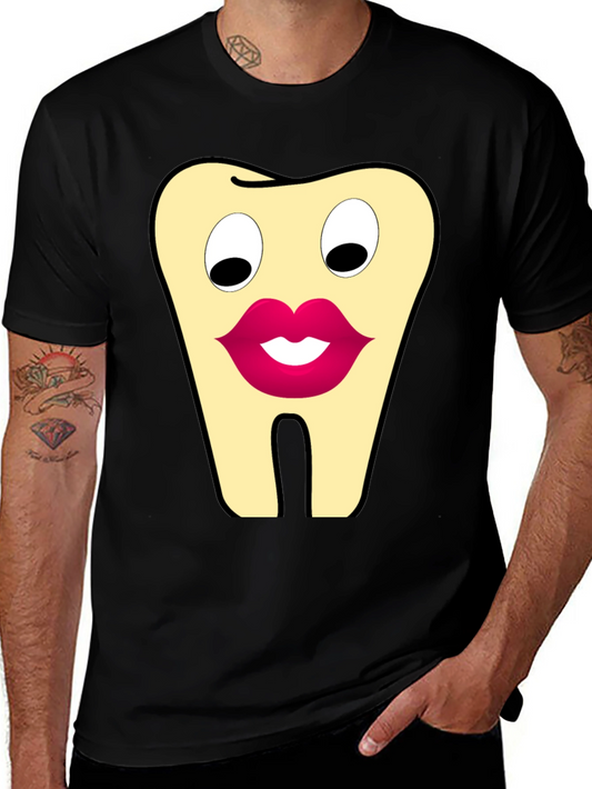 Funny Tooth Cartoon Graphic T-Shirt