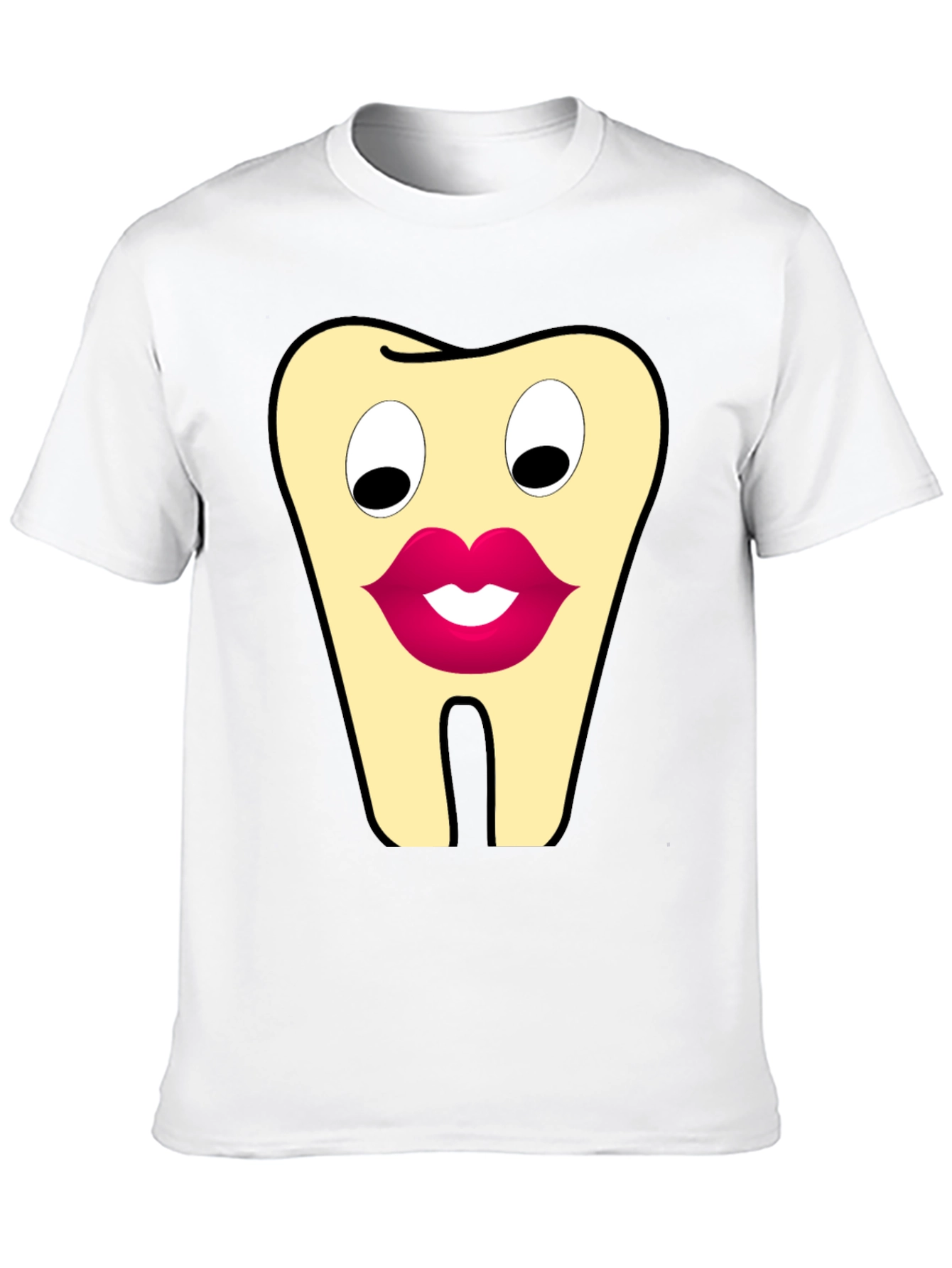 Funny Tooth Cartoon Graphic T-Shirt