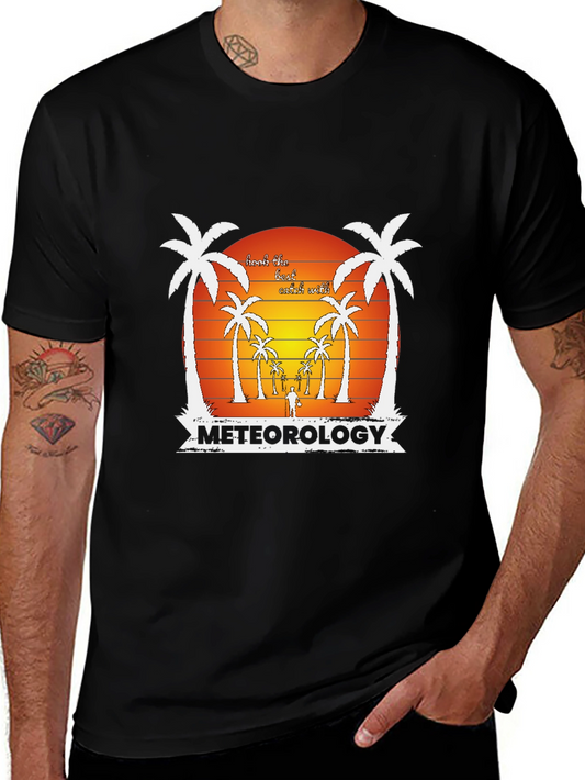 Meteorology Beach Scene Graphic T-Shirt