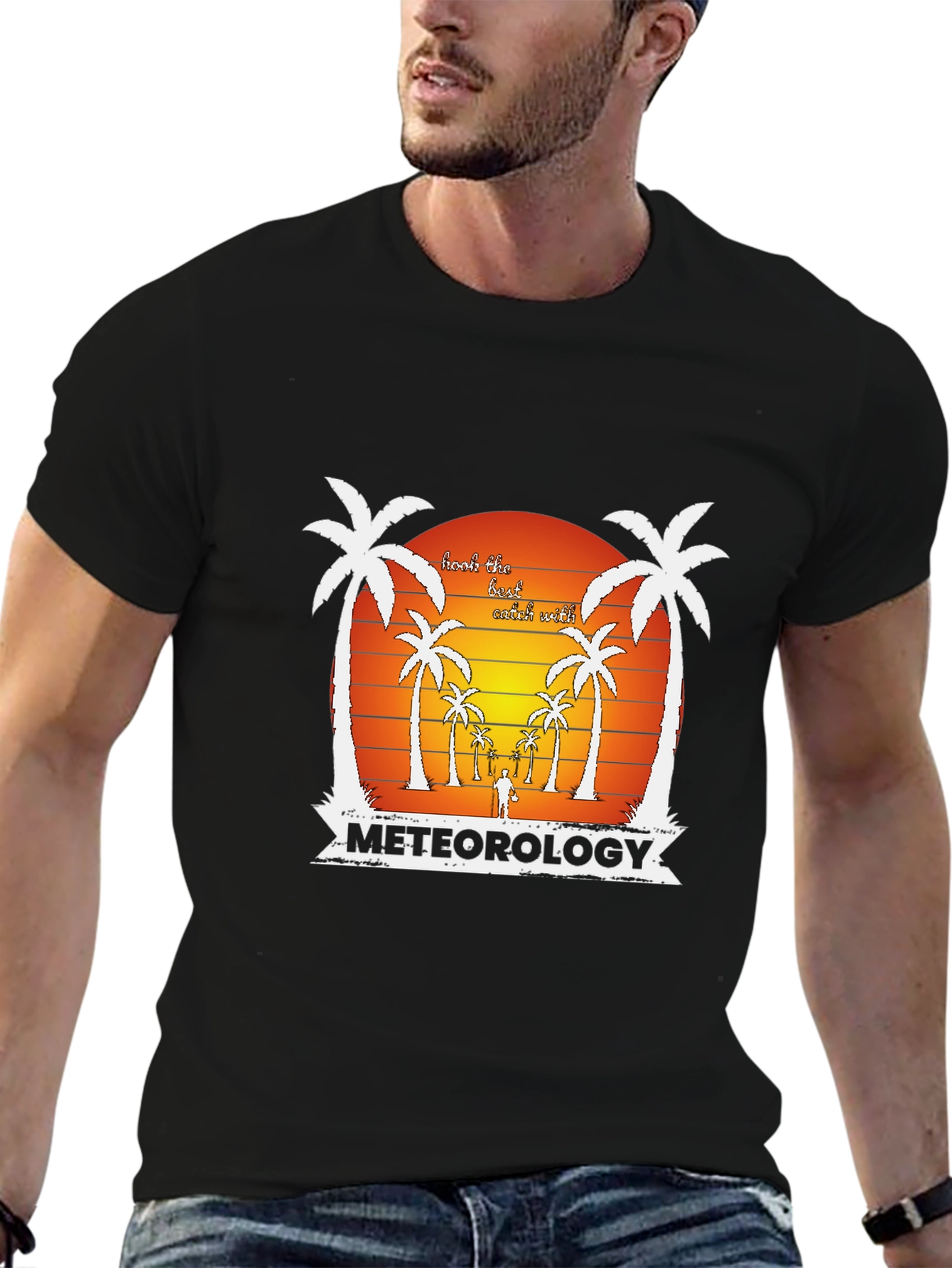 Meteorology Beach Scene Graphic T-Shirt