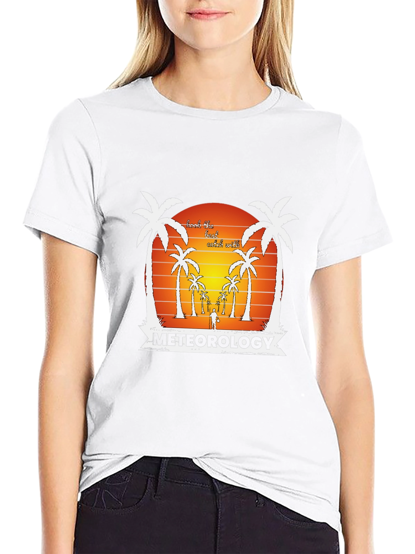 Meteorology Beach Scene Graphic T-Shirt