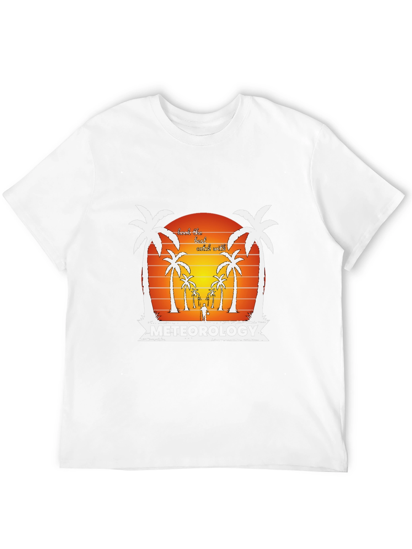 Meteorology Beach Scene Graphic T-Shirt