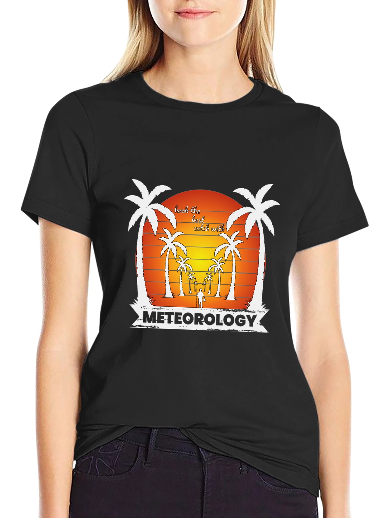 Meteorology Beach Scene Graphic T-Shirt