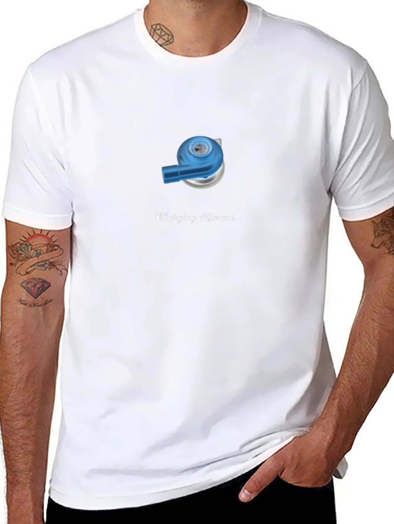 Charging Different T-Shirt - Black Cotton Tee