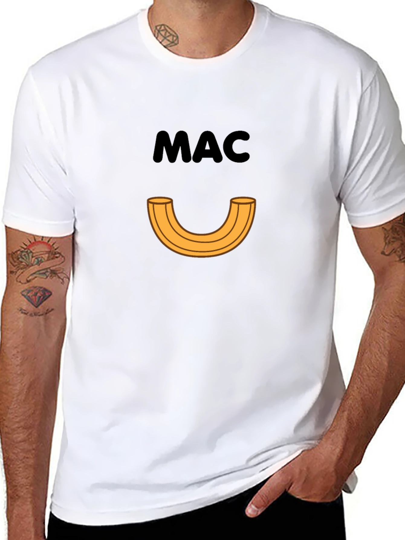 Macaroni Graphic Tee - Funny Foodie T-Shirt