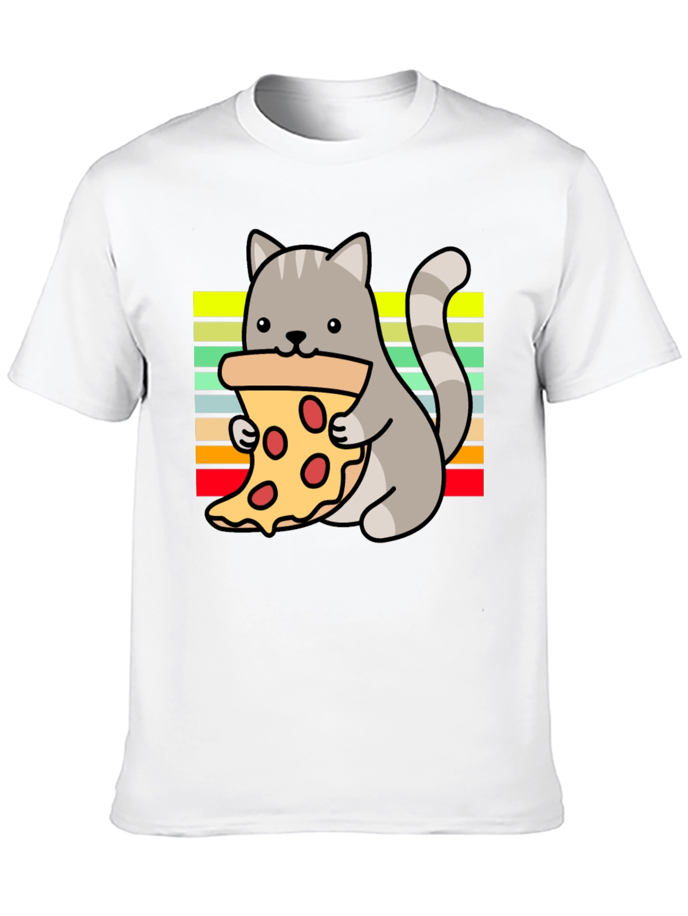 Cat Pizza Lover T-Shirt - Fun Graphic Tee