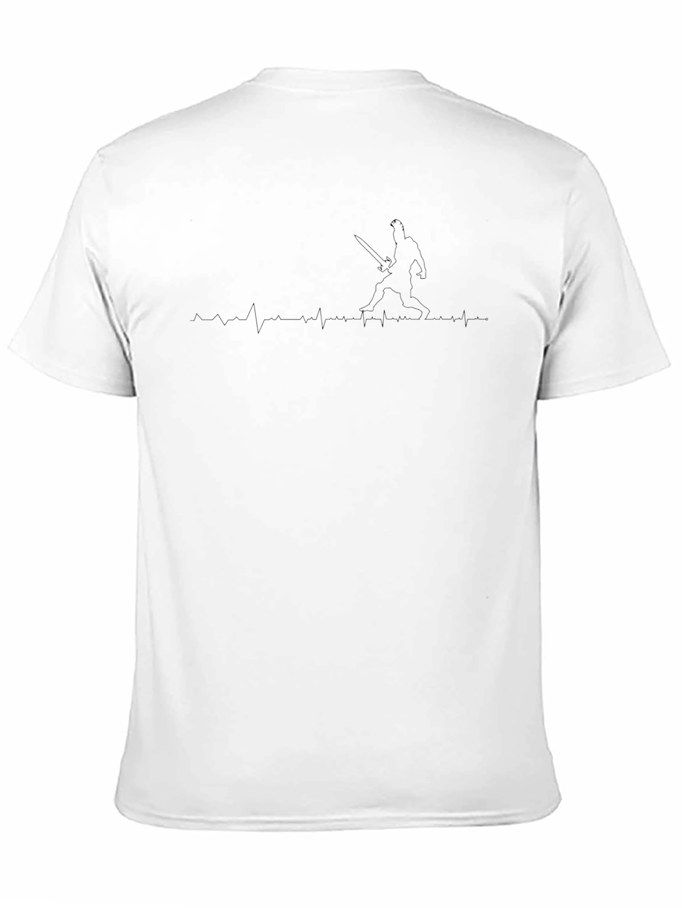 Warrior Heartbeat T-Shirt - Black Graphic Tee