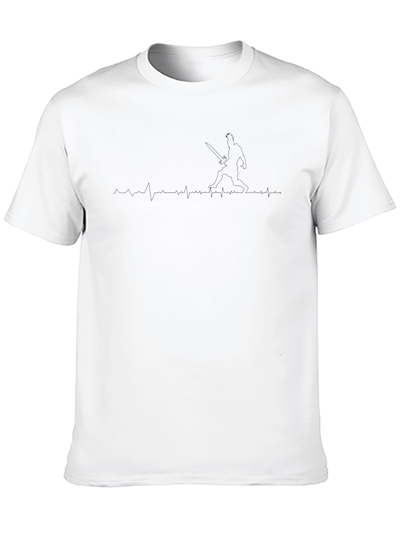Warrior Heartbeat T-Shirt - Black Graphic Tee