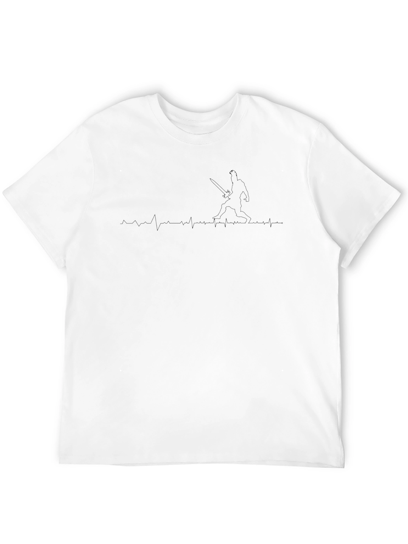 Warrior Heartbeat T-Shirt - Black Graphic Tee
