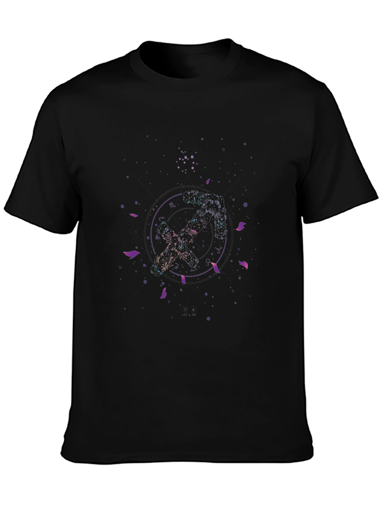 Galaxy Circle Graphic Tee - Black