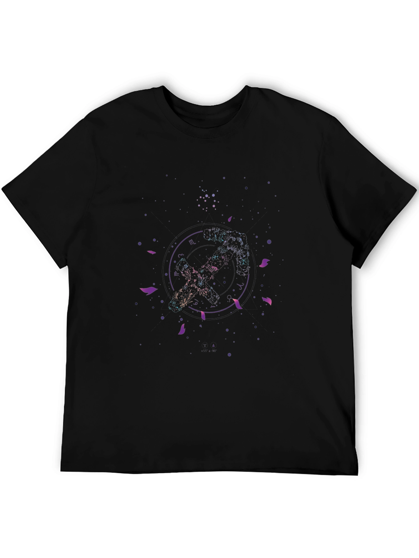 Galaxy Circle Graphic Tee - Black