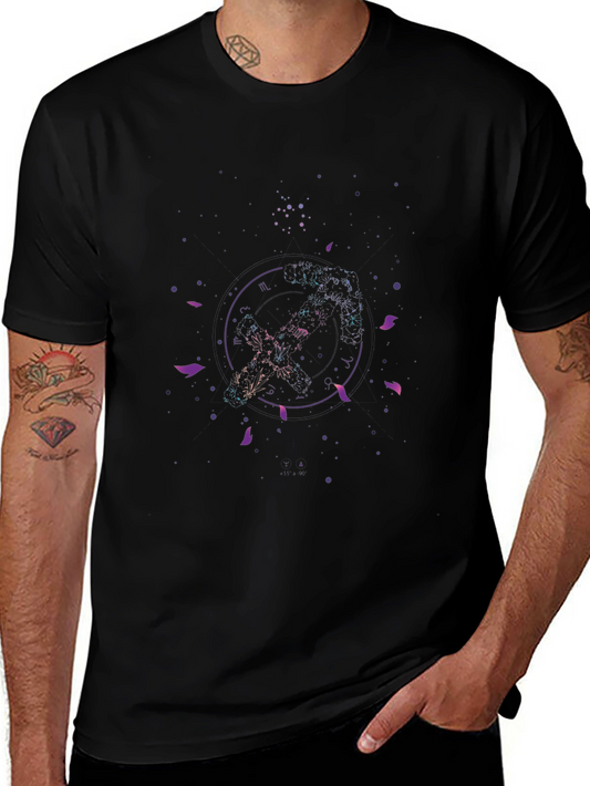Galaxy Circle Graphic Tee - Black