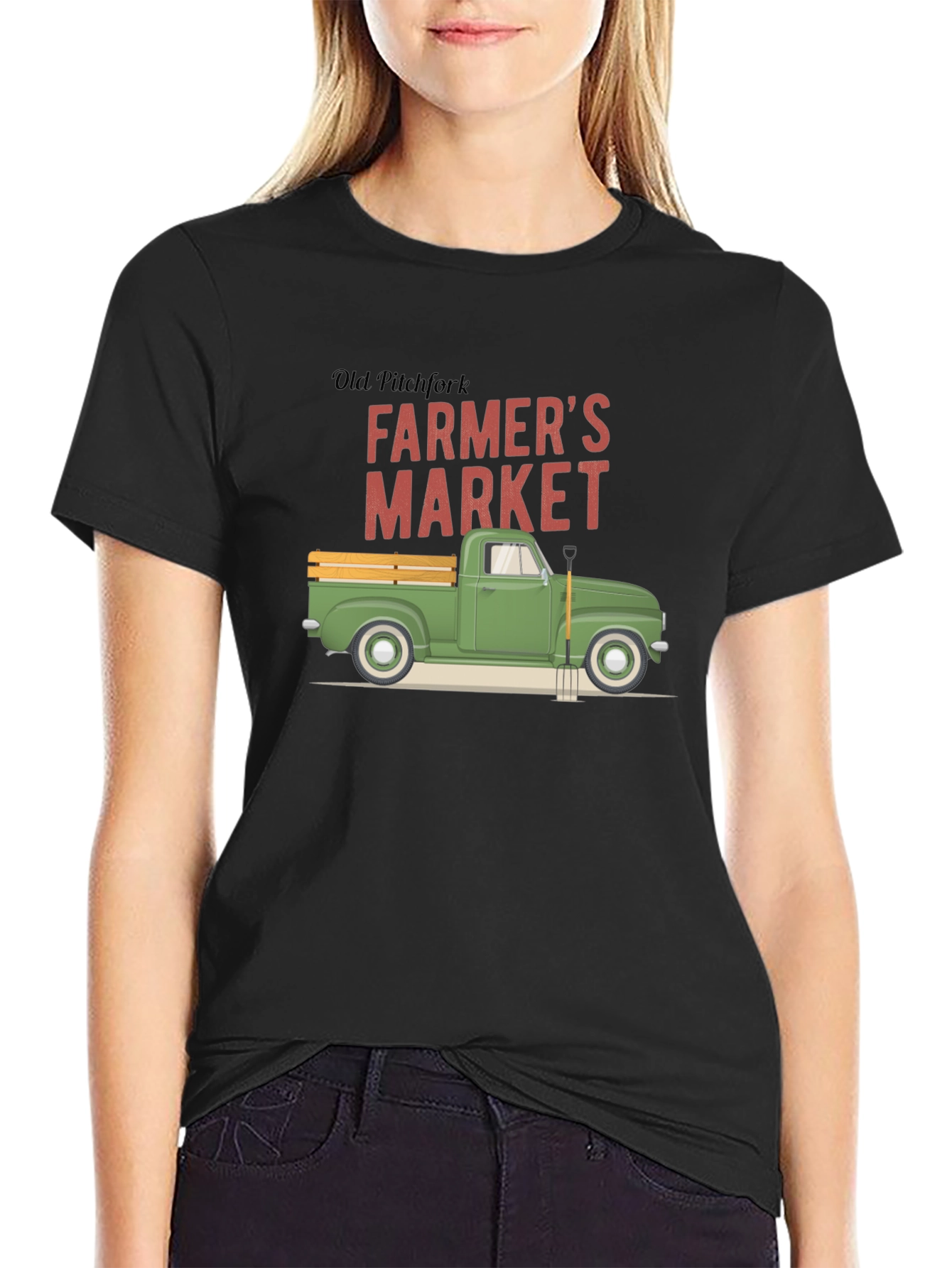 Farmers Market Truck Graphic T-Shirt