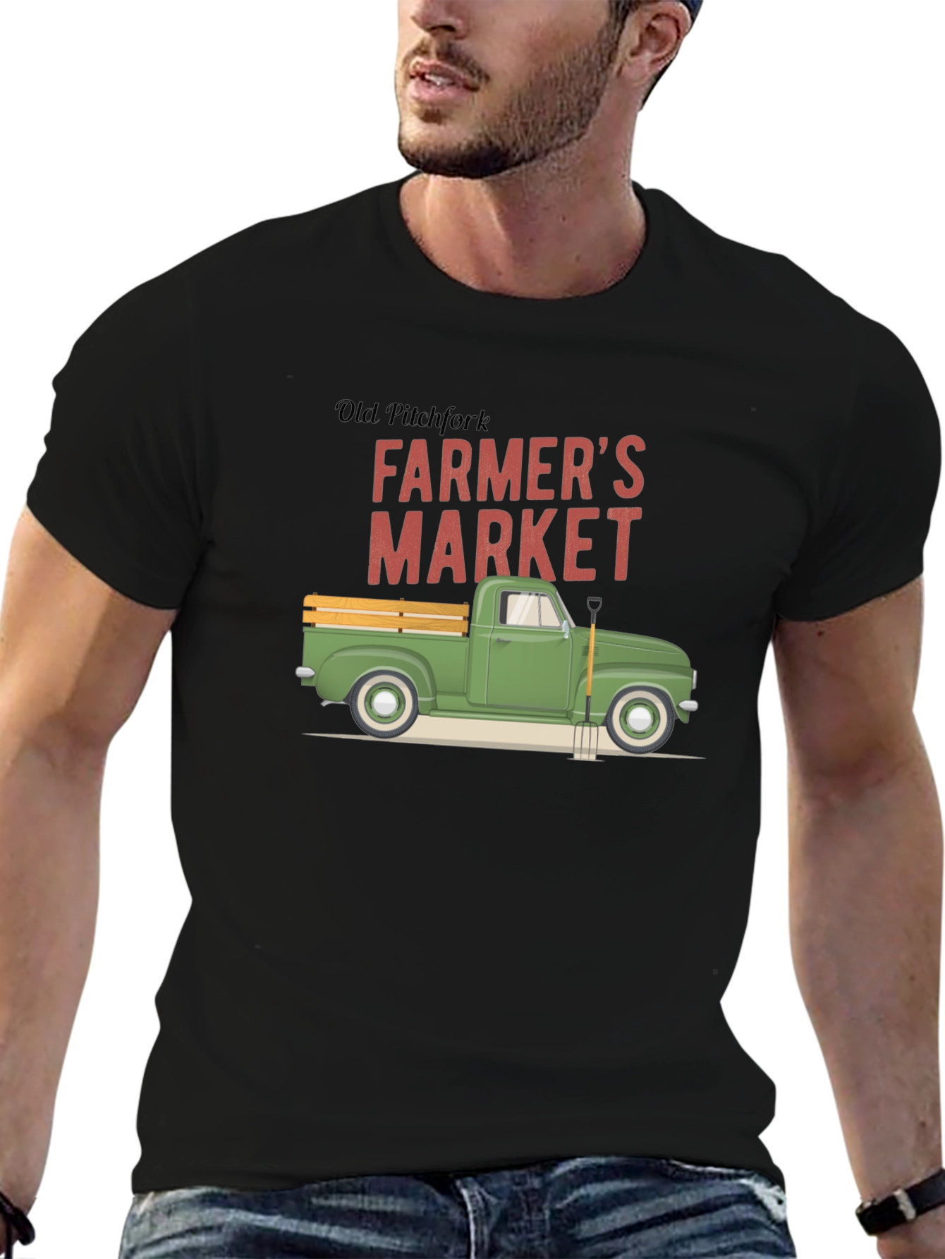 Farmers Market Truck Graphic T-Shirt