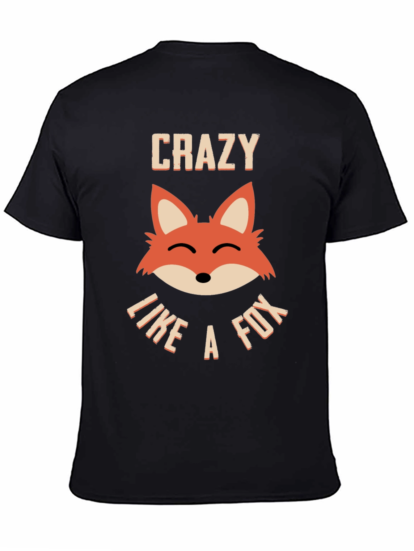 Crazy Like a Fox Graphic T-Shirt - Black