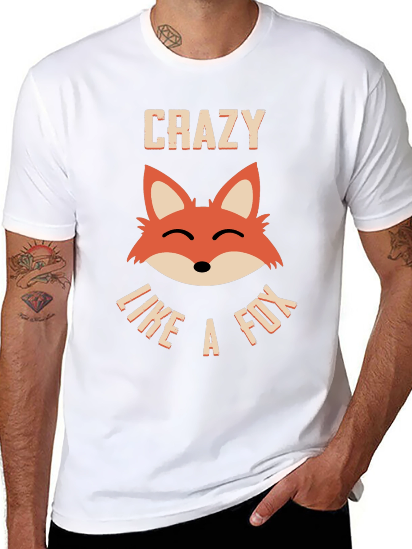 Crazy Like a Fox Graphic T-Shirt - Black